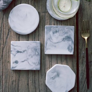 Europäische Marmor Muster Keramik Untersetzer Kaffeetasse Matte Tee Pad Esstisch Tischsets Tischdekoration Zubehör