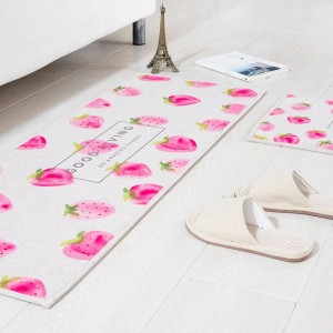 Obst Muster MAT Quadrat Kissen Küche Tür Pad Bad Rutschfeste Staub entfernen Fußmatten Tisch Teppich Bettwäsche Wassermelone Teppiche