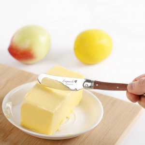 Laguiole-Art-Butterverteiler-Messer-Satz Edelstahl-Käseschneider-Buttermesser mit Holzgriff 6,25-Zoll-Küchenbesteck