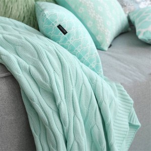 Soild Farbe Bett Sofa Travel Mantas Wolle werfen Strickdecke Hause Baumwolle Sommer Frühling Hanf Blumen Klimaanlage Decke
