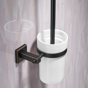 Toilettenbürstenhalter WC-Bürsten-Reiniger im modernen Stil aus Keramik für das Badezimmer WC-Bürste mit langem Griff für zu Hause 601009