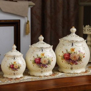 Hochzeitsdekoration Sealed Topf Keramik Vorratsbehälter Getreide Verschiedenes Getreide Teedosen Gurken Gläser Küchen Süßigkeiten Dosen