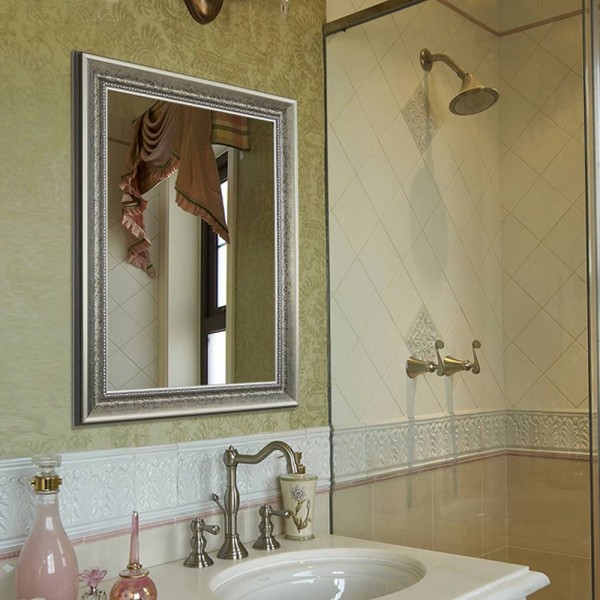 Luxus Badezimmerspiegel Retro quadratischer Wandspiegel Schlafzimmer