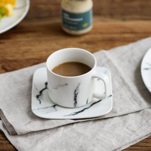 Set di piatti per tazza di caffè Nordic Creative Marmo modello tazza e piattino