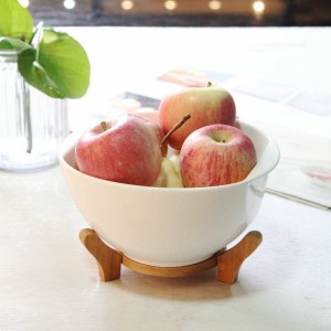 Ciotola in ceramica da tavola giapponese Ciotole per zuppa di grandi dimensioni per la casa con coperchio Insalatiera per frutta Scodella binaurale bianca pura con coperchio