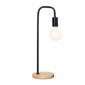 Lampada da tavolo moderna moderna in metallo nero colore bianco lampada da scrivania in legno Lampada Lampe creativa E27 Lampadina a led 3W Nordic Light