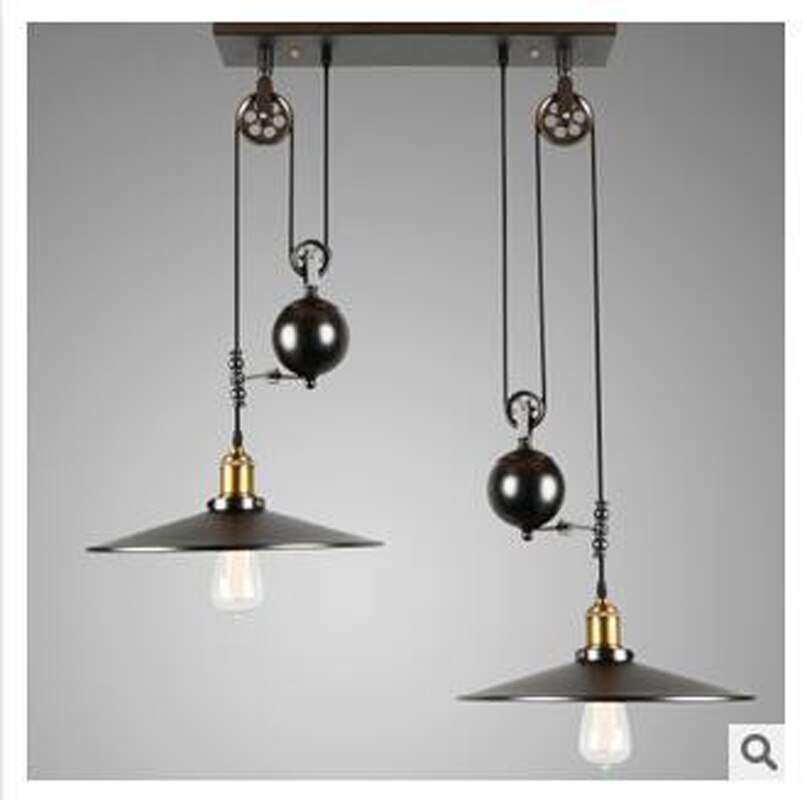 Nordic Pulley Creative Pendant Lights, Pulley Pendant Light Fixture