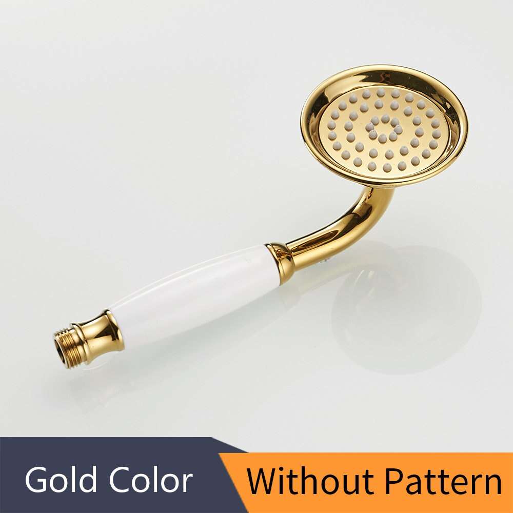 Luxury Gold Color Brass Hand Held Shower Head Bathroom Handheld Sprayer 