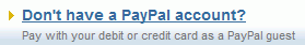 Pay as a PayPal Guest